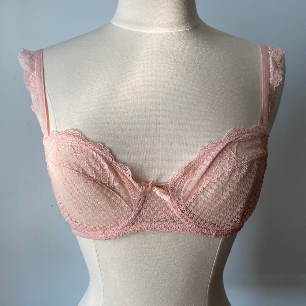 Pink Lace F21 lingerie unlined  bra Bralette 32B